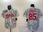 Men's San Francisco 49ers #85 George Kittle Arctic Camo 2024 Salute to Service Stitched Baseball Jerseys,baseball caps,new era cap wholesale,wholesale hats