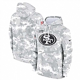 Men's San Francisco 49ers 2024 Arctic Camo Salute To Service Club Fleece Pullover Hoodie,baseball caps,new era cap wholesale,wholesale hats