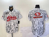 Men's San Francisco 49ers Blank Arctic Camo 2024 Salute to Service Stitched Baseball Jerseys,baseball caps,new era cap wholesale,wholesale hats