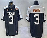 Men's Texas Longhorns #3 Quinn Ewers Black White 100TH FUSE College Stitched Jersey,baseball caps,new era cap wholesale,wholesale hats