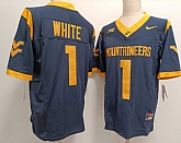 Men's West Virginia Mountaineers #1 Jahiem White Navy FUSE College Stitched Jersey,baseball caps,new era cap wholesale,wholesale hats