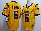 Men's West Virginia Mountaineers #6 Garrett Greene Yellow FUSE College Stitched Jersey,baseball caps,new era cap wholesale,wholesale hats