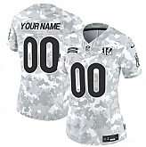 Women's Cincinnati Bengals Active Player Custom 2024 F.U.S.E Arctic Camo Salute To Service Limited Stitched Football Jersey(Run Small),baseball caps,new era cap wholesale,wholesale hats