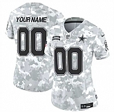 Women's Dallas Cowboys Active Player Custom 2024 F.U.S.E Arctic Camo Salute To Service Limited Stitched Football Jersey(Run Small),baseball caps,new era cap wholesale,wholesale hats