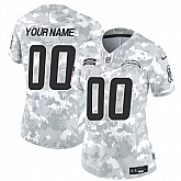 Women's Los Angeles Chargers Active Player Custom 2024 F.U.S.E Arctic Camo Salute To Service Limited Stitched Football Jersey(Run Small),baseball caps,new era cap wholesale,wholesale hats