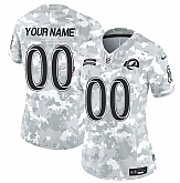 Women's Los Angeles Rams Active Player Custom 2024 F.U.S.E Arctic Camo Salute To Service Limited Stitched Football Jersey(Run Small),baseball caps,new era cap wholesale,wholesale hats