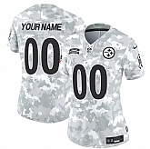 Women's Pittsburgh Steelers Active Player Custom 2024 F.U.S.E Arctic Camo Salute To Service Limited Stitched Football Jersey(Run Small),baseball caps,new era cap wholesale,wholesale hats