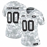 Women's San Francisco 49ers Active Player Custom 2024 F.U.S.E Arctic Camo Salute To Service Limited Stitched Jersey(Run Small),baseball caps,new era cap wholesale,wholesale hats