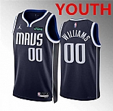 Youth Dallas Mavericks #00 Brandon Williams Navy Statement Edition Stitched Basketball Jersey Dzhi,baseball caps,new era cap wholesale,wholesale hats