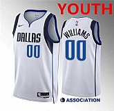 Youth Dallas Mavericks #00 Brandon Williams White Association Edition Stitched Basketball Jersey Dzhi,baseball caps,new era cap wholesale,wholesale hats