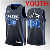 Youth Dallas Mavericks Active Player Custom Black 2023 24 City Edition Stitched Basketball Jersey,baseball caps,new era cap wholesale,wholesale hats