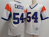 Blue Mountain State #54 Thad Castle White Stitched Football Jersey,baseball caps,new era cap wholesale,wholesale hats