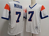 Blue Mountain State #7 Alex Moran White Stitched Football Jersey,baseball caps,new era cap wholesale,wholesale hats