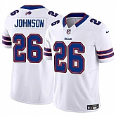 Men & Women & Youth Buffalo Bills #26 Ty Johnson White 2024 F.U.S.E. Vapor Untouchable Limited Stitched Jersey Dzhi,baseball caps,new era cap wholesale,wholesale hats