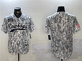 Men's Dallas Cowboys Blank 2024 Arctic Camo Salute To Service Stitched Baseball Jersey,baseball caps,new era cap wholesale,wholesale hats