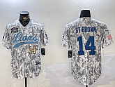 Men's Detroit Lions #14 Amon-Ra St. Brown 2024 Arctic Camo Salute To Service Stitched Baseball Jerseys,baseball caps,new era cap wholesale,wholesale hats