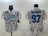 Men's Detroit Lions #97 Aidan Hutchinson 2024 Arctic Camo Salute To Service Stitched Baseball Jersey,baseball caps,new era cap wholesale,wholesale hats