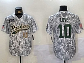 Men's Green Bay Packers #10 Jordan Love 2024 Arctic Camo Salute To Service Stitched Baseball Jerseys,baseball caps,new era cap wholesale,wholesale hats