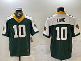 Men's Green Bay Packers #10 Jordan Love Green White 2023 FUSE Home Patch Vapor Limited Stitched Jersey,baseball caps,new era cap wholesale,wholesale hats