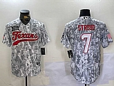 Men's Houston Texans #7 CJ Stroud Arctic Camo 2024 Salute to Service Stitched Baseball Jersey,baseball caps,new era cap wholesale,wholesale hats