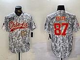 Men's Kansas City Chiefs #87 Travis Kelce 2024 Arctic Camo Salute To Service Stitched Baseball Jerseys,baseball caps,new era cap wholesale,wholesale hats