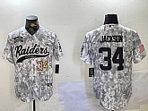 Men's Las Vegas Raiders #34 Bo Jackson 2024 Arctic Camo Salute To Service Stitched Baseball Jerseys,baseball caps,new era cap wholesale,wholesale hats