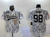 Men's Las Vegas Raiders #98 Maxx Crosby 2024 Arctic Camo Salute To Service Stitched Baseball Jerseys,baseball caps,new era cap wholesale,wholesale hats