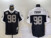 Men's Las Vegas Raiders #98 Maxx Crosby Black Thanksgiving 2024 FUSE Vapor 65th Limited Stitched Jersey Dzhi,baseball caps,new era cap wholesale,wholesale hats