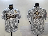 Men's New Orleans Saints Team Big Logo 2024 Arctic Camo Salute To Service Stitched Baseball Jerseys,baseball caps,new era cap wholesale,wholesale hats