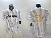 Men's New York Yankees #2 Derek Jeter White Pinstripe Without Name Fashion Cool Base Jersey,baseball caps,new era cap wholesale,wholesale hats