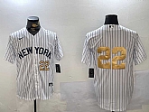 Men's New York Yankees #22 Juan Soto White Pinstripe Without Name Fashion Cool Base Jerseys,baseball caps,new era cap wholesale,wholesale hats