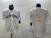 Men's New York Yankees #3 Babe Ruth White Pinstripe Without Name Fashion Cool Base Jersey,baseball caps,new era cap wholesale,wholesale hats