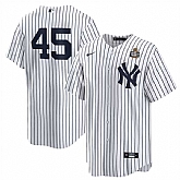 Men's New York Yankees #45 Gerrit Cole White 2024 World Series Cool Base Stitched Jersey Dzhi,baseball caps,new era cap wholesale,wholesale hats