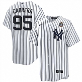 Men's New York Yankees #95 Oswaldo Cabrera White 2024 World Series Cool Base Stitched Jersey Dzhi,baseball caps,new era cap wholesale,wholesale hats