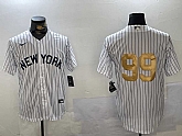 Men's New York Yankees #99 Aaron Judge White Pinstripe Without Name Fashion Cool Base Jersey,baseball caps,new era cap wholesale,wholesale hats