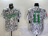 Men's Philadelphia Eagles #11 AJ Brown Arctic Camo 2024 Salute to Service Stitched Baseball Jersey,baseball caps,new era cap wholesale,wholesale hats