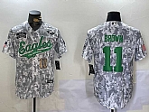 Men's Philadelphia Eagles #11 AJ Brown Arctic Camo 2024 Salute to Service Stitched Baseball Jerseys,baseball caps,new era cap wholesale,wholesale hats