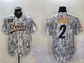 Men's Pittsburgh Steelers #2 Justin Fields 2024 Arctic Camo Salute To Service Stitched Baseball Jersey,baseball caps,new era cap wholesale,wholesale hats