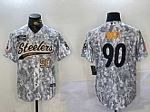 Men's Pittsburgh Steelers #90 T.J. Watt 2024 Arctic Camo Salute To Service Stitched Baseball Jerseys,baseball caps,new era cap wholesale,wholesale hats