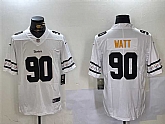 Men's Pittsburgh Steelers #90 T.J. Watt White 2019 Team Logo Cool Edition Stitched Jersey Dzhi,baseball caps,new era cap wholesale,wholesale hats