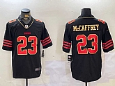 Men's San Francisco 49ers #23 Christian McCaffrey Black Golden Edition Stitched Nike Limited Jersey Dzhi,baseball caps,new era cap wholesale,wholesale hats