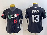 Women's Los Angeles Dodgers #13 Max Muncy Number Black Mexico 2020 World Series Cool Base Nike Jersey,baseball caps,new era cap wholesale,wholesale hats