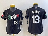 Women's Los Angeles Dodgers #13 Max Muncy Number Black Mexico 2020 World Series Cool Base Nike Jerseys,baseball caps,new era cap wholesale,wholesale hats