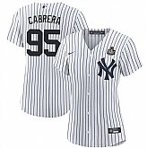 Women's New York Yankees #95 Oswaldo Cabrera White 2024 World Series Cool Base Stitched Jersey Dzhi,baseball caps,new era cap wholesale,wholesale hats