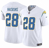 Men & Women & Youth Los Angeles Chargers #28 Hassan Haskins White 2024 F.U.S.E Vapor Limited Stitched Jersey,baseball caps,new era cap wholesale,wholesale hats