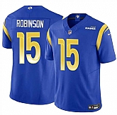 Men & Women & Youth Los Angeles Rams #15 Demarcus Robinson Blue 2024 F.U.S.E. Vapor Untouchable Stitched Jersey,baseball caps,new era cap wholesale,wholesale hats