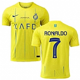 Men's Al Nassr #7 Cristiano Ronaldo Yellow 2024 Home Soccer Jersey,baseball caps,new era cap wholesale,wholesale hats