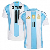 Men's Argentina #11 Di maria 2024 White Home Soccer Jersey,baseball caps,new era cap wholesale,wholesale hats