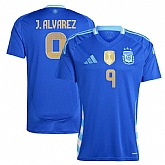 Men's Argentina #9 Julian alvarez 2024 Blue Away Soccer Jersey,baseball caps,new era cap wholesale,wholesale hats