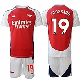 Men's Arsenal F.C #19 Leandro Trossard 2024 Red Home Soccer Jersey Suit,baseball caps,new era cap wholesale,wholesale hats